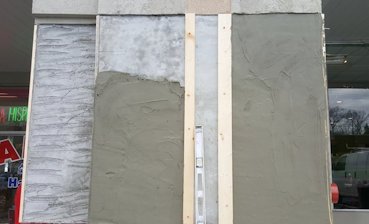 EIFS replaced with stucco.
