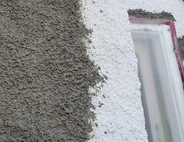 Pebble dash stucco is quarter inch pea gravel in Washington, DC