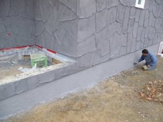 concrete foundation wall is done a
              little different