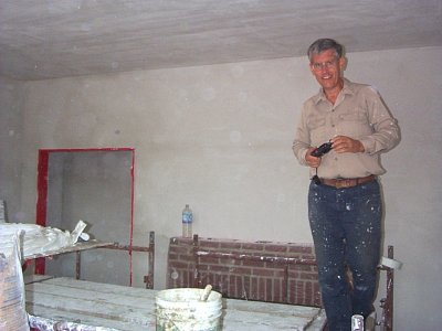 Plastering a new house