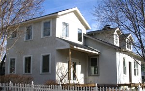 New stucco addition on Circa 1925 house
