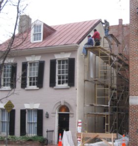 Historic stucco replaced Georgetown area Washington, DC