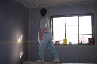 new blueboard and veneer plaster