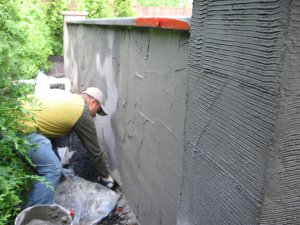 When
we stucco on block you don't see the block joints