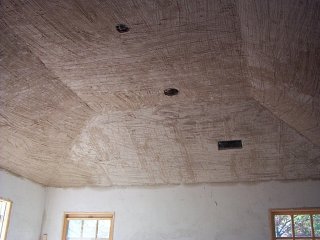sand plaster is applied over metal lath