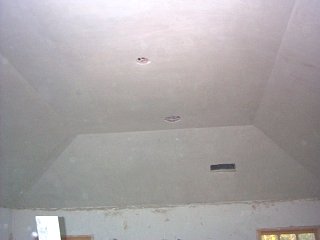Finished plaster ceiling