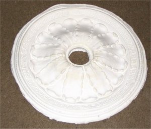 Ceiling
              medallion was made from a rubber mold