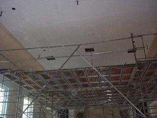 sanctuary
              ceiling resurfaced with new plaster