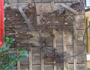Expanded metal lath was badly rusted