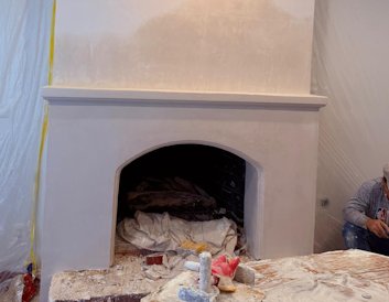 AFTER: Color plaster fireplaces in McLean, Virginia