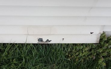 vinyl siding was old and brittle