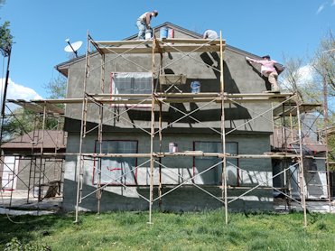 Brown coat is portland cement, lime and sand.