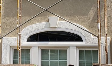 Window surrounds are REAL cement and REAL sand