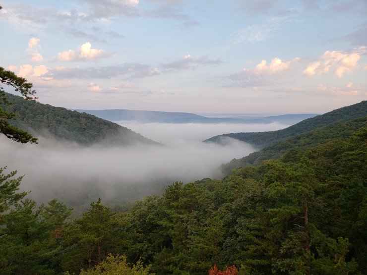 Foggy down in the valley in West Virginia