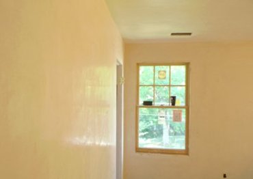 Smooth as glass-new plaster walls and ceilings