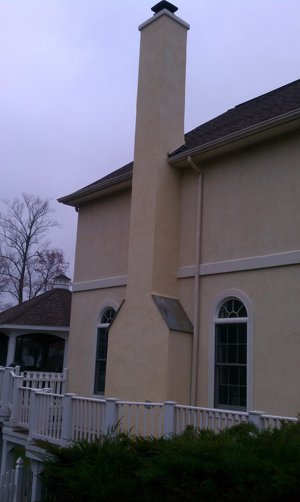 how to stucco a chimney