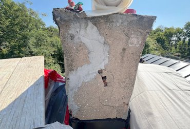 Chimney was in terrible shape