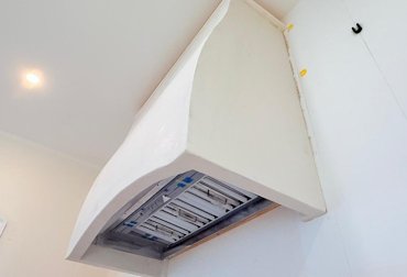 color plaster range hood