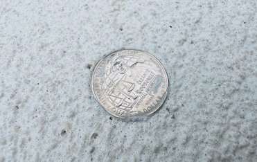 We always embed coins on the top of our chimneys