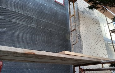 Two layers of tar paper and self furring metal lath in Reston, Virginia