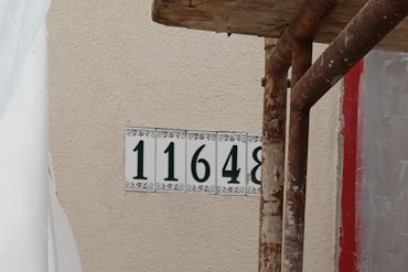 House numbers have the embedded look