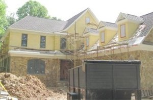 New house in Vienna, Virginia. Custom color from Merlex Stucco