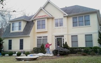 EIFS replaced with Natural color cement and sand in Fairfax, Virginia