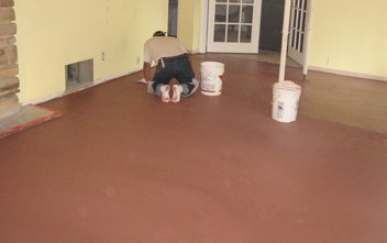 Stucco floor in Alexandria, Virginia