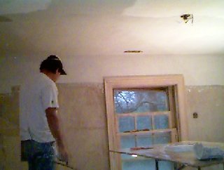 White coating a bedroom