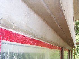 Soffit filled and strip removed