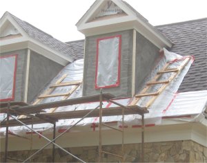 how we scaffolded the dormers