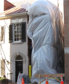 Historic stucco replaced Georgetown area Washington, DC